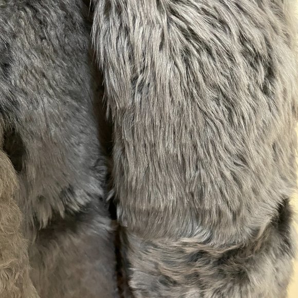 DROMe Italy Reversible Lamb Skin and Lamb Fur / Shearling Gray color Coat;XS - Picture 11 of 13